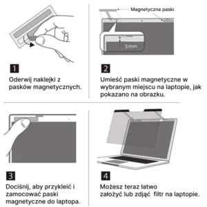 Magnetyczny filtr prywatyzujący 15,6"