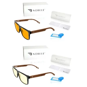 Zestaw okulary blokujące niebieskie światło Brown